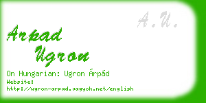 arpad ugron business card