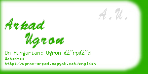 arpad ugron business card